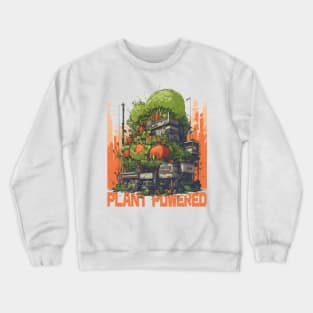 Plant Powered - Manga Style Vegetable Power Plant Crewneck Sweatshirt